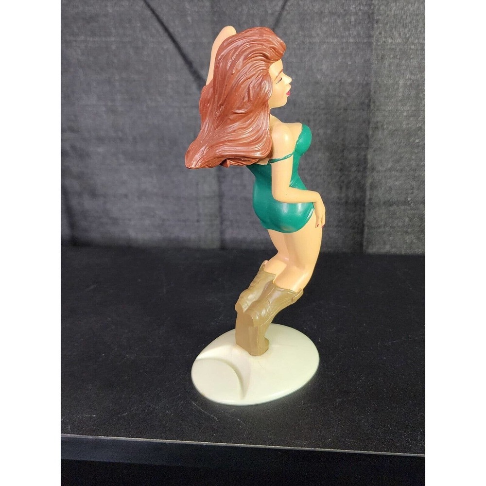 Vintage GANZ Bottoms Up R. DEMARS Beer Can Drink Holder! WOMAN IN GREEN DRESS! - Picture 3 of 5